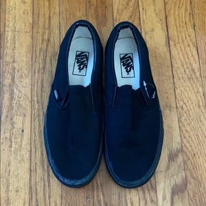Vans black slip-on